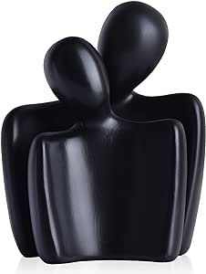 XMGZQ Small Couple Statue, Modern Home Ornament Statue, Hugging Couple Sculptures Romantic Abstract Couple Art Sculpture, Living Room Office Bookshelf Bedroom Ornament