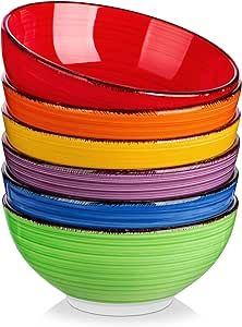 vancasso Bonita 27 Oz Cereal Bowls Set of 6, Ceramic Bowls for Soup, Salad, Serving, Pasta, Ramen, Noodle, Dishwasher & Microwave Safe